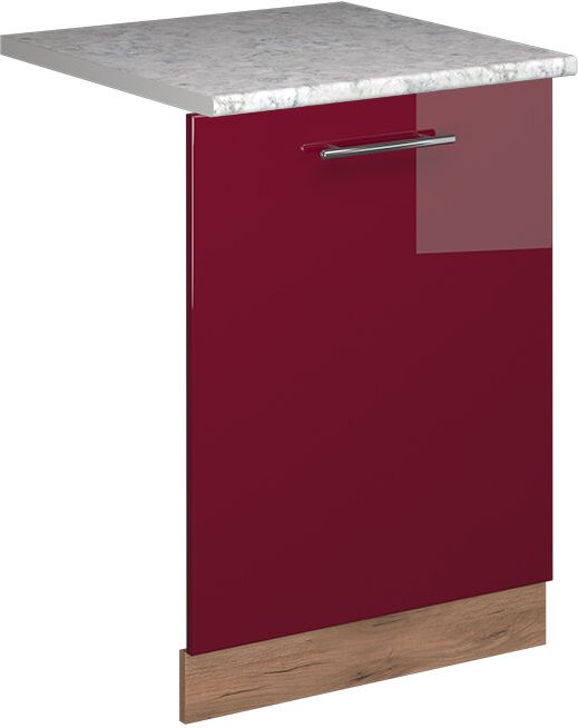 Thumbnail - Vicco - Geschirrspülblende Fame-Line, Bordeaux Hochglanz, 60 cm , ap Marmor