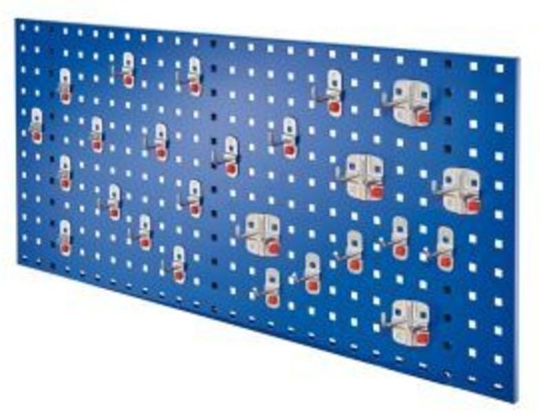 Kappes ®RasterPlan by ABAX Einsteigerset 8 1x Lochplatte 1000x450mm 1x Werkzeughaltersortiment 25-teilig Enzianblau RAL ...