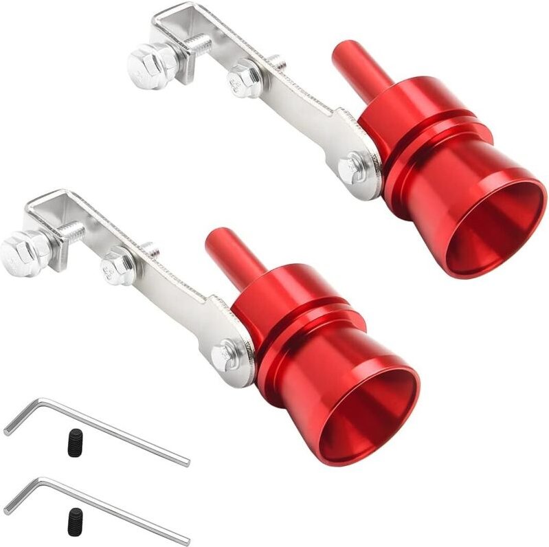 CCYKXA 2 Stück Auto-Auspuffpfeife, Auto-Auspuffrohr-Turbopfeife aus Aluminiumlegierung, Turbo-Auspuffschalldämpfer für a...