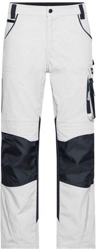 James&nicholson - Arbeitsbundhose JN832 Gr. 56 white/carbon