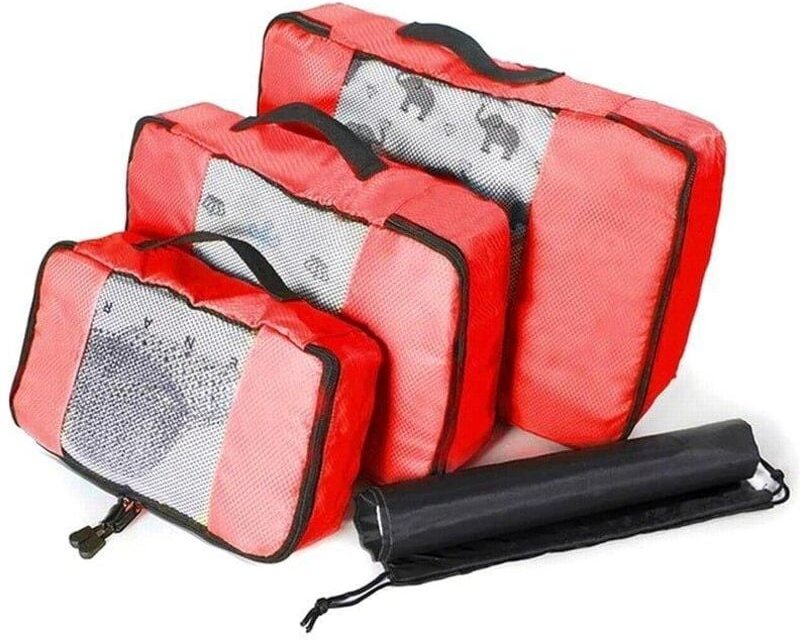 Organisationsset aus mesh 3 teilig - rot