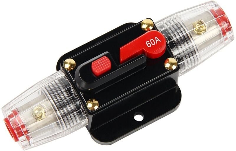 Tigrezy - Automatischer Leistungsschalter, Autoschutz, 12 v – 24 v dc, mit Sicherung, manueller Reset-Schalter, 60 a