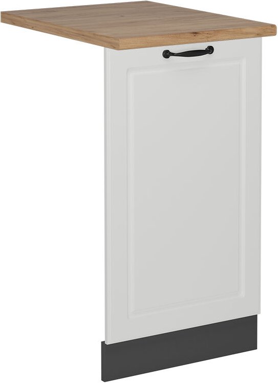 Vicco - Geschirrspülblende R-Line, Weiß Landhaus, 45 cm , ap Eiche