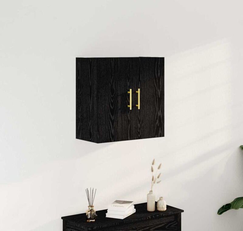 Wandschrank Schwarze Eiche 60 x 31 x 70 cm Holzwerkstoff Vidaxl