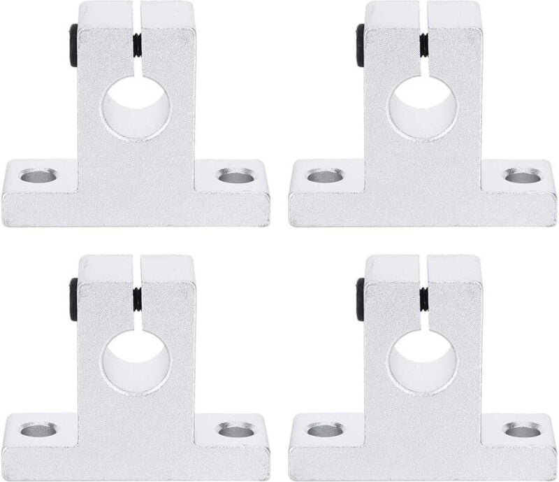 4 Stück SK10 Linearschienen-Klemmführungshalterung für Wellen mit 10 mm Durchmesser, Wellenhalterung aus Aluminiumlegier...