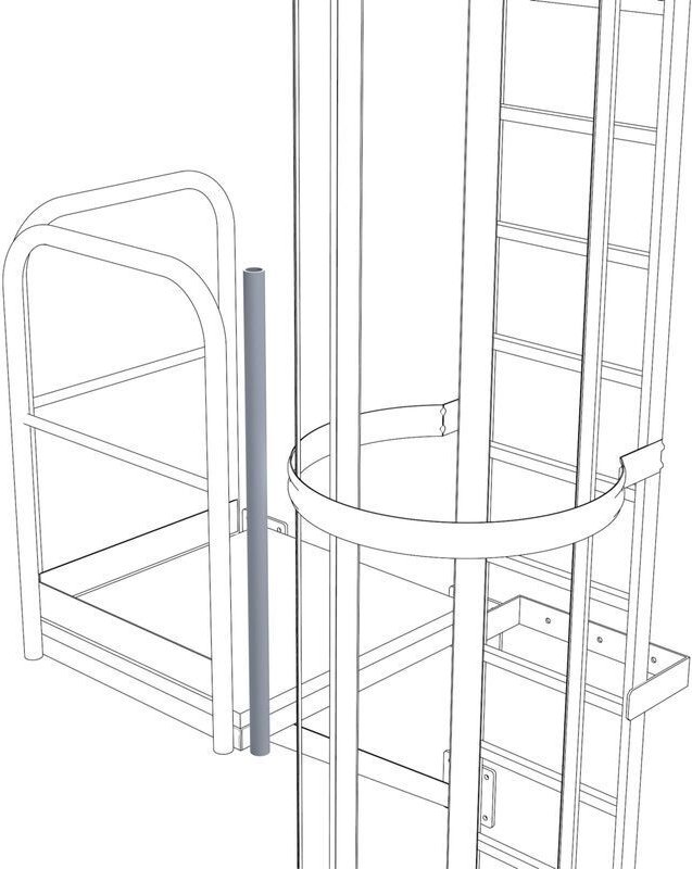 Zarges Verbindungsstütze 1.200mm für Steigleitern Stahl verzinkt