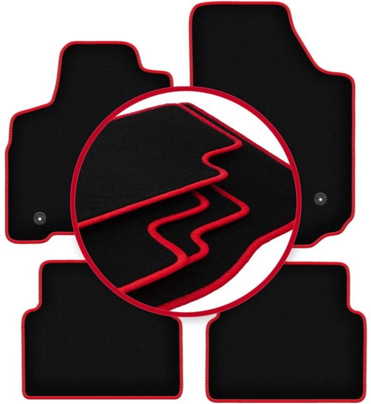 CARLUX-RED Autofußmatten für: Opel Meriva A Minivan (2002-2010)