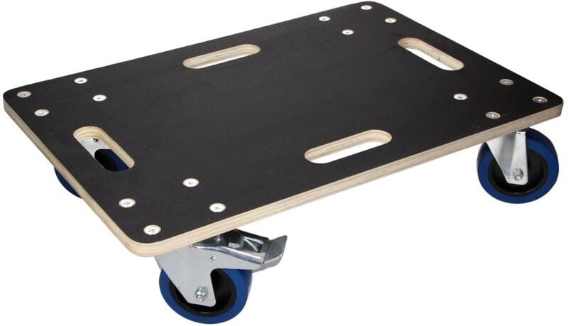 ECD Germany Transportroller mit 2x Feststellbremse 40 x 60 cm bis 800kg Siebdruckplatte - PP-Räder Rollbrett Möbelroller...