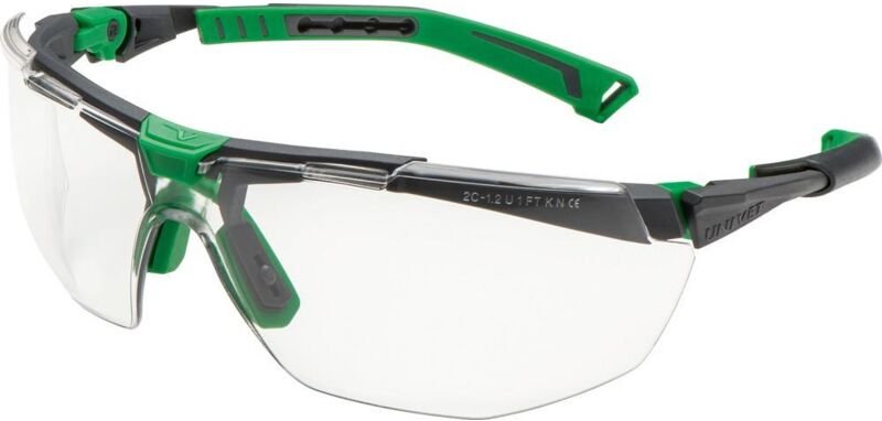 Schutzbrille 5X1030000 en 166, en 170 ft kn Bügel dunkelgrau/grün, Scheibe klar Polycarbonat