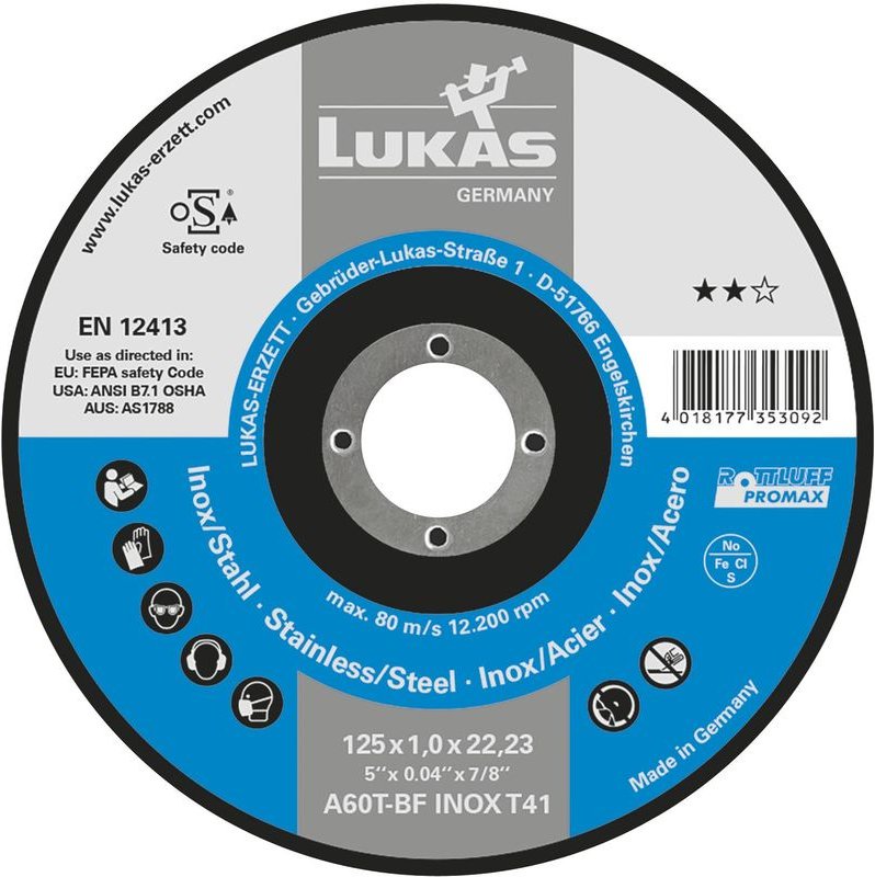 Thumbnail - Lukas - Trennscheibe Promax gerade Form 230 x 1.9 mm Inox/Stahl