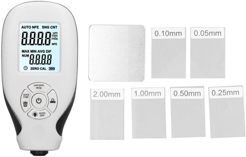 Schichtdickenmessgerät, Autolackmessgerät für Gebrauchtwagenkäufer, Messwerkzeug 0-2000 um Weiß, von DEBUNS