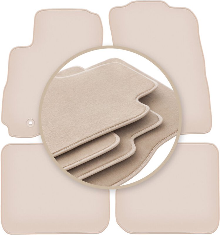 Beige PREMIUM-Matten für: Mitsubishi Outlander I SUV 2001-2006