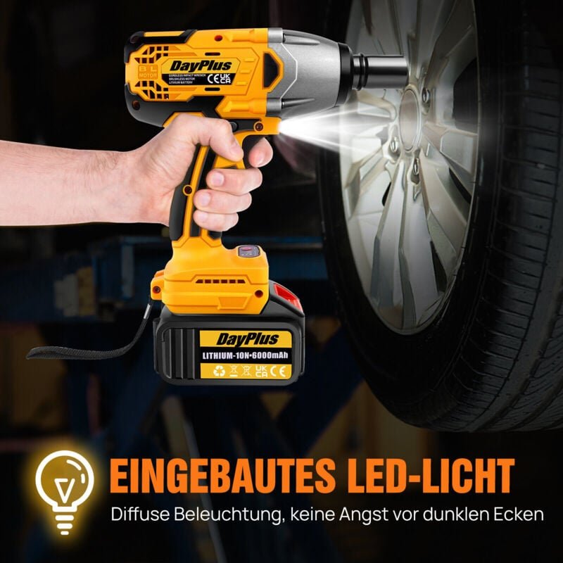 1800NM Akku Schlagschrauber Akkuschrauber 1/2" Schrauber Ratsche Für Makita 18V