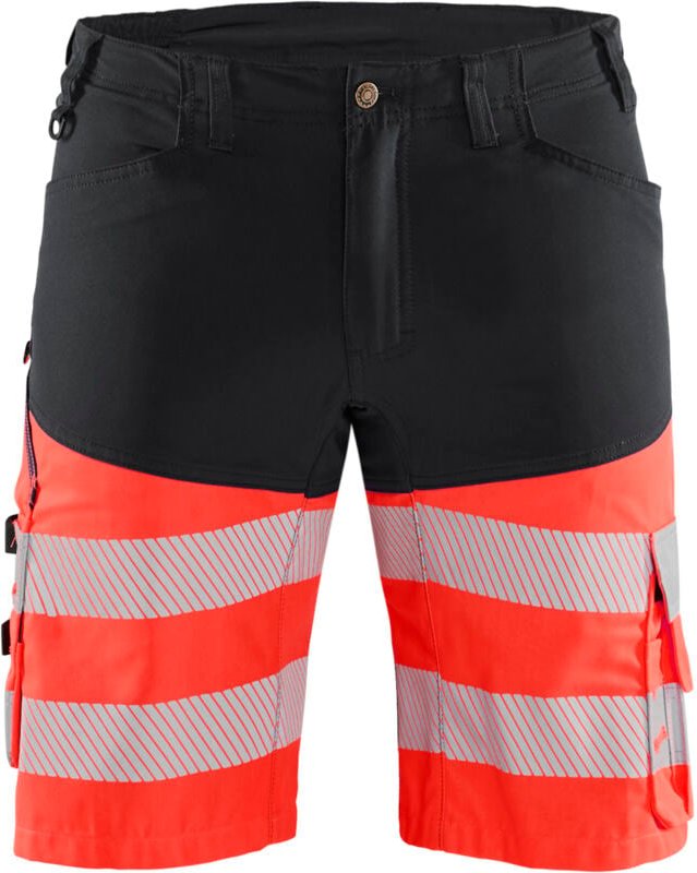 Thumbnail - Hochsichtbarer, dehnbarer Arbeitsshort 1541 - Schwarz/Neongelb XL - FR(50) - SE(C56) - Normen