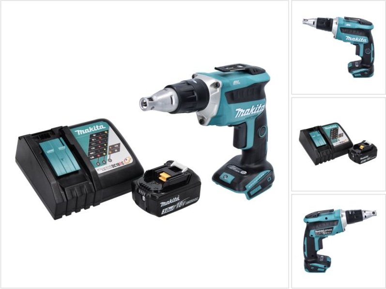 Dfs 452 RF1 Akku Schnellbauschrauber 18 v Brushless + 1x Akku 3,0 Ah + Ladegerät - Makita