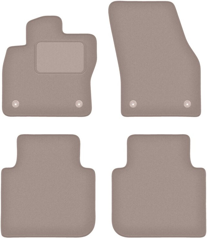 Beige Velours-Fußmatten für: Volkswagen Tiguan Allspace Crossover (2017-)