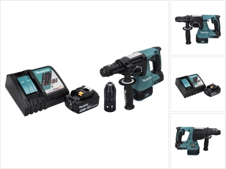 Makita - dhr 243 RT1 Akku Bohrhammer 18 v sds plus Brushless + 1x Akku 5,0 Ah + Ladegerät