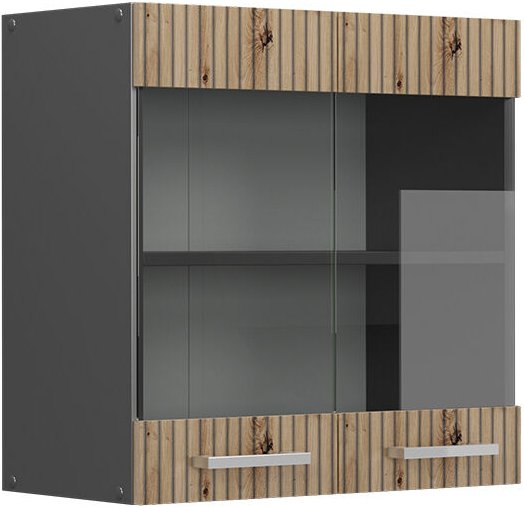 Vicco - Küchenglasschrank R-Line, Artisan-Eiche, 60 cm