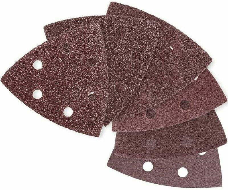120 Stück Dreieck-Schleifpapier, 6 Löcher, Schleifpad, 93 x 93 x 93 mm, Verschluss, verschiedene Körnungen 40/60/80/120/...