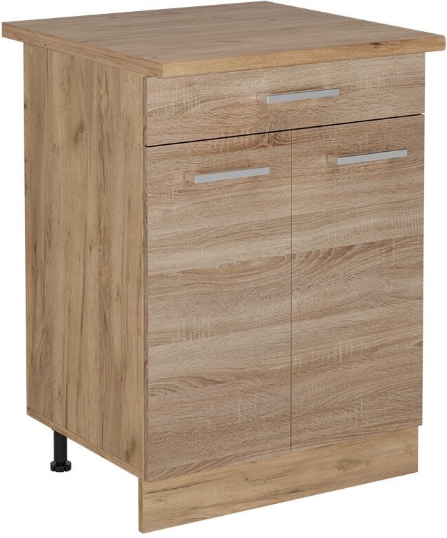 Vicco - Küchenunterschrank R-Line, Sonoma, 60 cm mit Schublade, ap Eiche