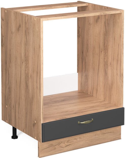 Vicco - Herdumbauschrank Fame-Line, Anthrazit-Gold, 60 cm ohne Arbeitsplatte