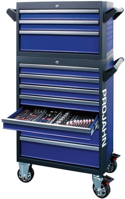 Bestückter Werkstattwagen galaxy + Werkstattwagenaufsatz galaxy + Dosenhalter + Papierrollenhalter + 379-tlg. Bestückung...