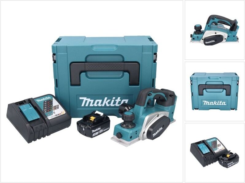 Thumbnail - Makita DKP 180 RF1J Akku Hobel 18 V 82 mm + 1x Akku 3,0 Ah + Ladegerät + Makpac