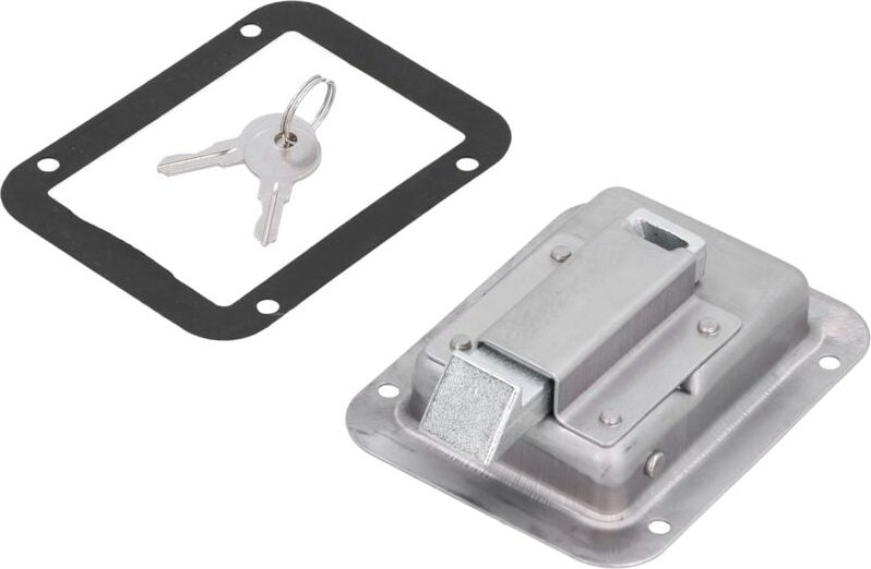 Zoternen - Paddelschloss aus Edelstahl 304, Werkzeugkastenschloss, bündige Montage, mit 2 Schlüsseln für Wohnmobil, Anhä...