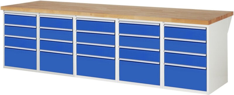 Werkbank 7510A6, B3000xT900xH840mm, 20x Schublade-TA - RAU