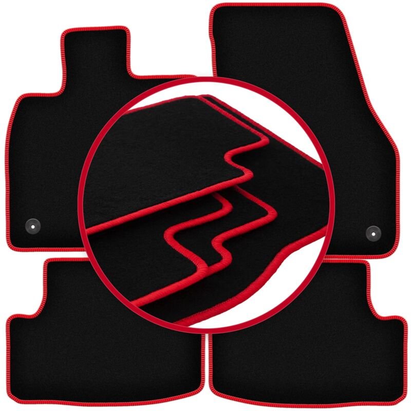 CARLUX-RED Autofußmatten für: Seat Ateca Crossover (2016-)