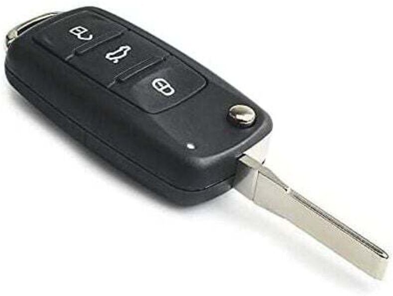 Odipie - Ersatz-Klapp-Autoschlüsselgehäuse für vw Volkswagen Golf Mk6 T1guan Polo Passat cc Seat Skoda Octavia 3 Tasten