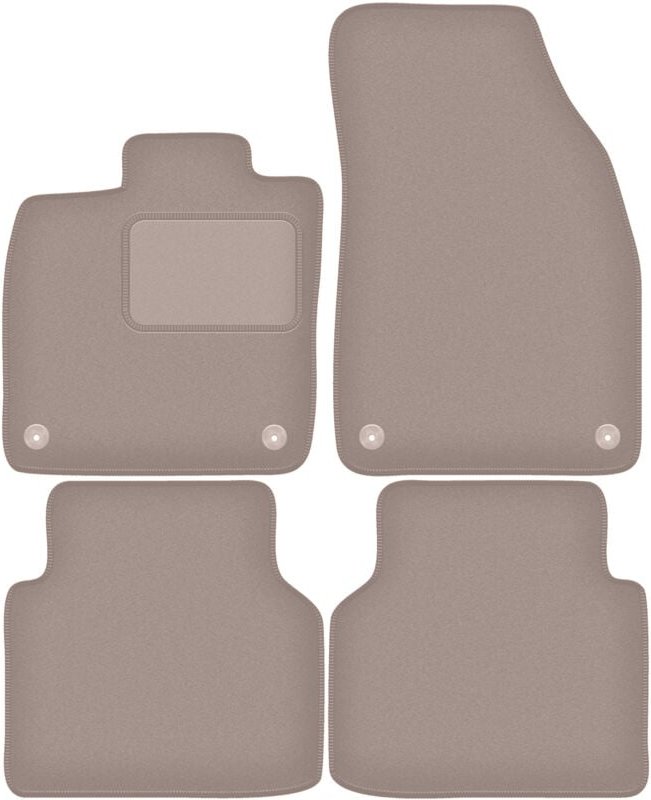 Beige Veloursmatten für: Skoda Enyaq iV SUV (2020-)