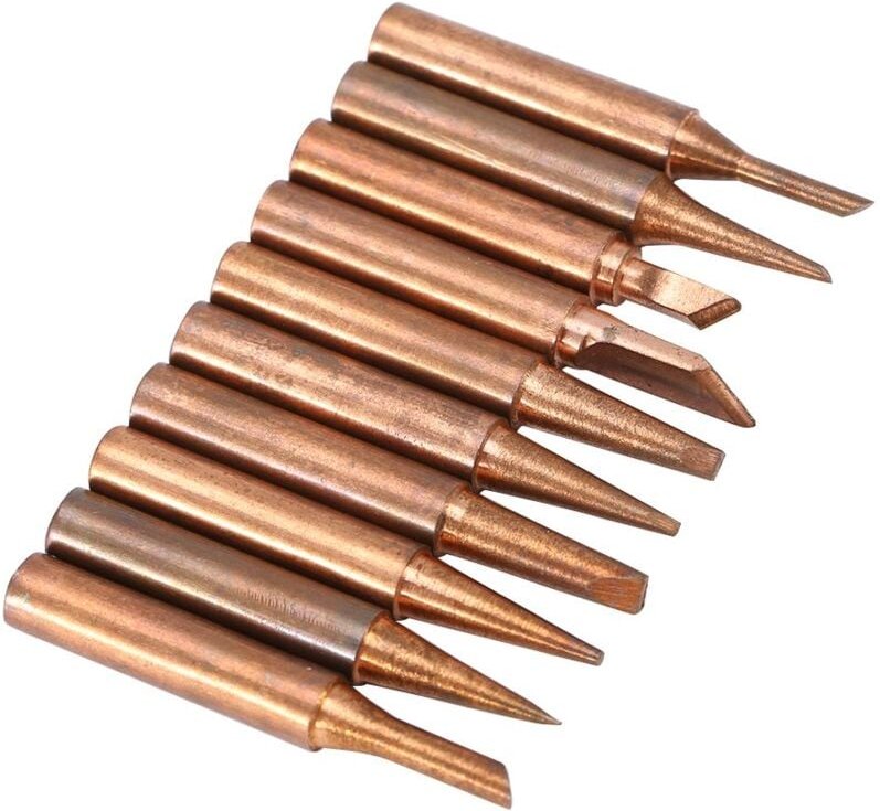 Zoternen - Walfront 10 Stück 900M-T Lötspitzen, Lötspitze Kupfer für Lötstationen 936, 937, 938, 969, 8586