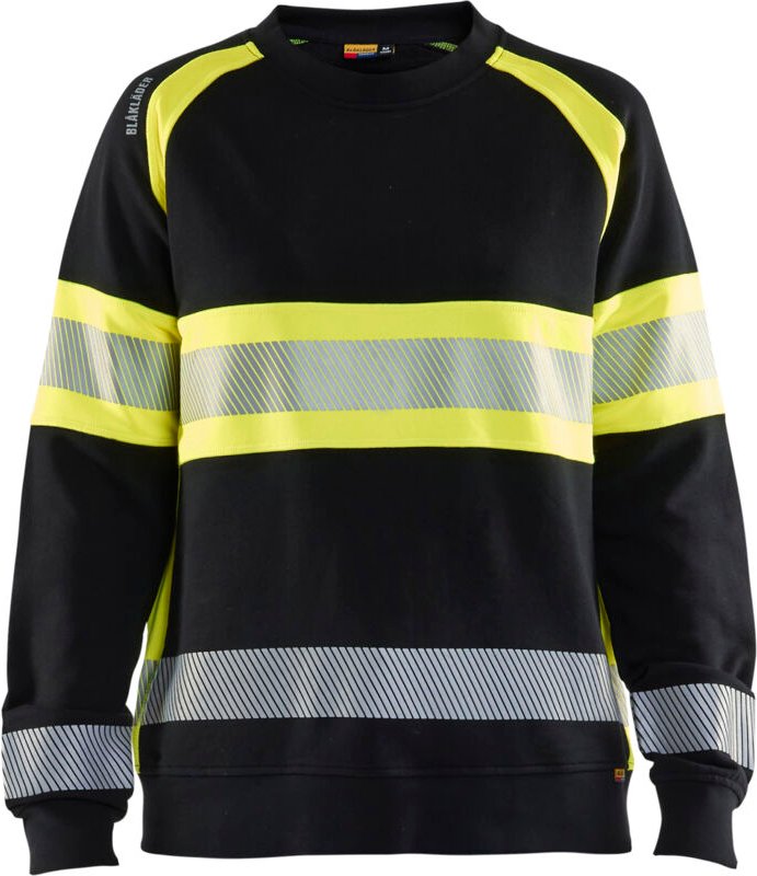 Hochsichtbarer Arbeitssweat für Damen 3409 - Schwarz/Gelb XXXL