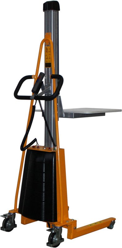 qteck Semi-elektrische Minilifter mit Plattform 470x600mm und 125-1500mm Hubhöhe 150kg Hubkraft