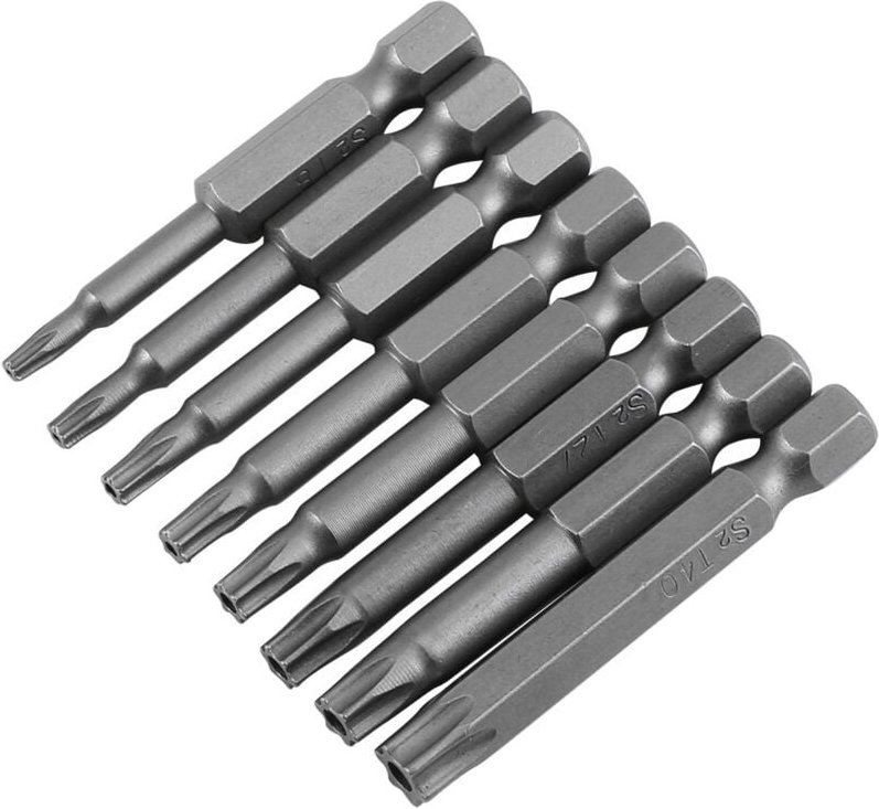 Thumbnail - Zoternen - Torx Bits Akozon 8 Stück Magnetic T8-T40 Star Schraubendreher mit 1/4 Zoll Sechskantschaft Bits Set 50mm lang...