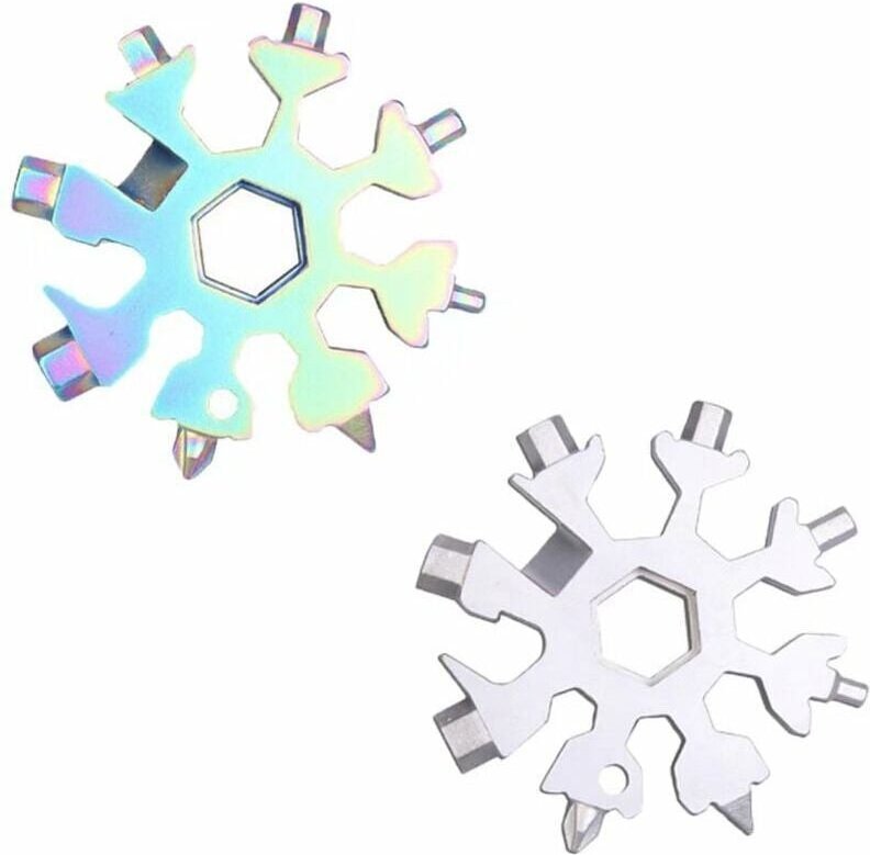 Multifunktionaler Schneeflockenschlüssel, Werkzeugstahl, achteckig, Sechskant, leichtes Lager, 2 Stück, Mini-Universalsc...