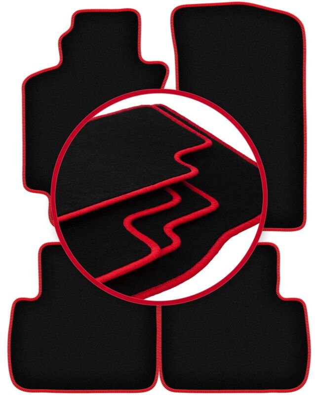 CARLUX-RED Autofußmatten für: Toyota Avensis I T22 Limousine, Kombi, Liftback, Fließheck (1997-2003)