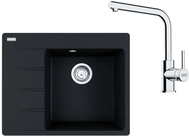 Franke - Sets - Küchenset G248O, Fragranitspüle cng 611-62 TL/7 und Armatur fs 3230.031, Onyx/Chrom 114.0700.677