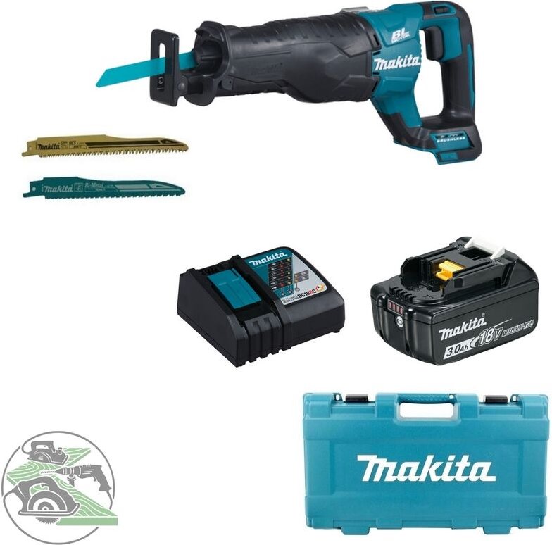 Thumbnail - Akku-Reciprosäge DJR187ZK 18V + Ladegerät DC18RC + Akku 3,0 Ah bl 1830B - Makita
