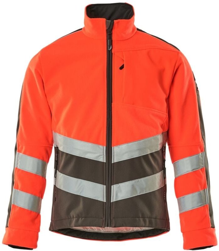 Warnschutz-Fleecejacke Sheffield 15503-259 Gr. s hi-vis rot/dunkelanthrazit - Mascot
