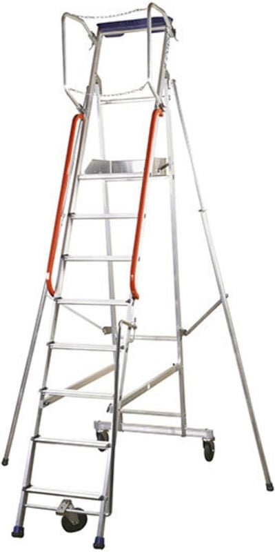 Centaure - Mobile Stehleiter 8 Stufen - Maximale Arbeitshöhe 4.04m - ERM-8