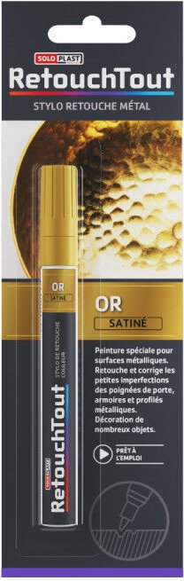 Retuschierstift Metall Soloplast Gold satiniert - 10ml