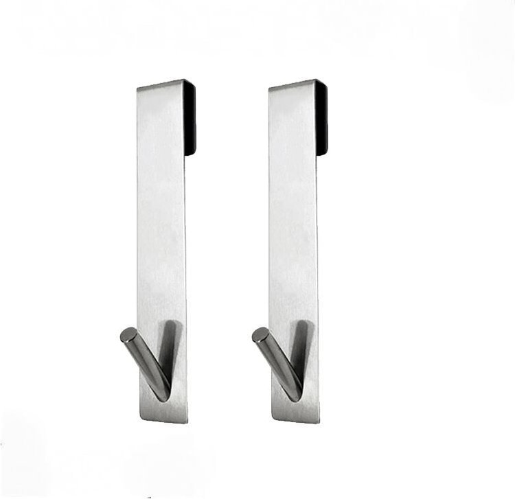 Sollbry - Stück Glas-Duschwandhaken, Edelstahl-Duschhaken, Badezimmer-Handtuchhalter ohne Bohren, Duschtürhaken, zum Auf...