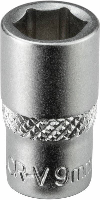 Stecknuss Sechskant 9mm 6 Kant 1/4' kurz (cr-v)