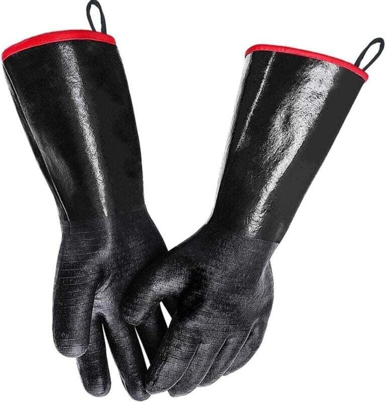 Thumbnail - Grillhandschuhe, 239,9 cm, wasserdicht, hitzebeständig, für Truthahnfritteusen, zum Kochen mit rutschfestem, strukturier...