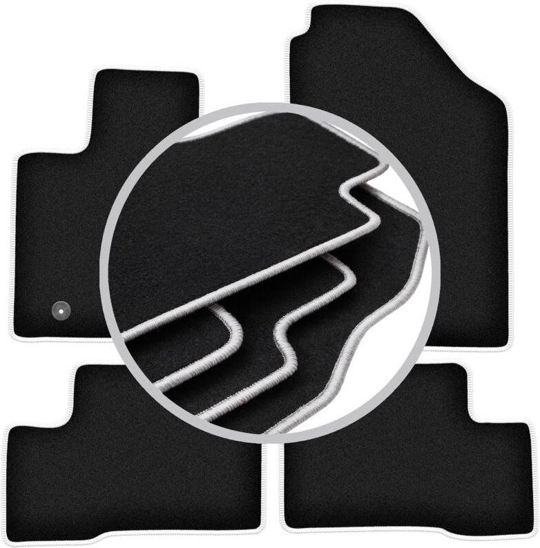 CARLUX-SILVER Autofußmatten für: Hyundai Tucson IV Hybrid SUV (2021-)