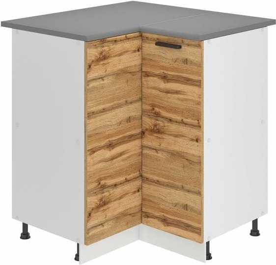 Unterschrank Küche, Küchenunterschrank 90 cm Breite. snp Küchenunterschrank mit Arbeitsplatte. Eckschrank Küche mit 1 Tü...