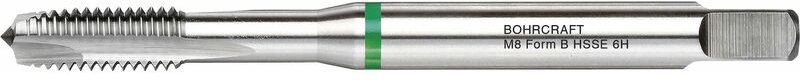 Bohrcraft - Maschinengewindebohrer Form b DIN371 M8 verstärkter Schaft Grünring