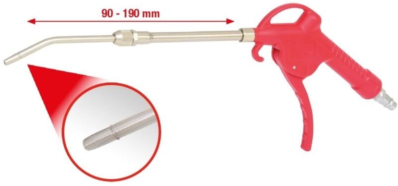 Thumbnail - Teleskop-Druckluft-Ausblaspistole, 90-190mm